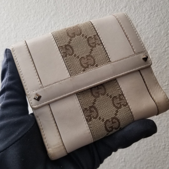 GUCCI GG Vintage Double  Sided Flap Signature /Italy - Picture 9 of 16